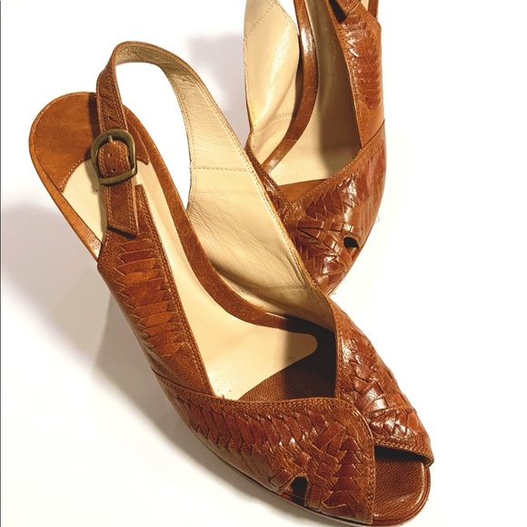 EUC 9.5 Cole Haan 4” rich brown leather sandal - Picture 2 of 6